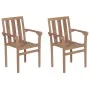 Gartenstühle 2 Stk. Teakholz mit anthrazitgrauen Kissen von vidaXL, Gartenstühle - Ref: Foro24-3062223, Preis: 249,07 €, Raba...