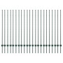Postes de cerca Manual 22 pcs Verde 180 cm Acero