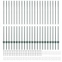 Postes de cerca Manual 22 pcs Verde 180 cm Acero
