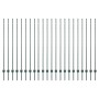 Postes de cerca Manual 22 pcs Verde 200 cm Acero