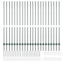 Postes de cerca Manual 22 pcs Verde 200 cm Acero