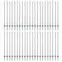 Postes de cerca Manual 44 pcs Verde 200 cm Acero