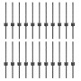 Postes de cerca Manual 22 pcs Gris 80 cm Acero