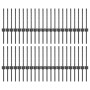 Postes de cerca Manual 44 pcs Gris 80 cm Acero