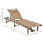 Garden lounger with bamboo cushion by vidaXL, Loungers - Ref: Foro24-3061636, Price: 206,09 €, Discount: %