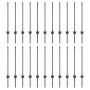 Postes de cerca Manual 22 pcs Gris 120 cm Acero