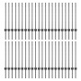 Postes de cerca Manual 44 pcs Gris 120 cm Acero