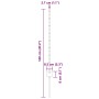 Postes de cerca Manual 44 pcs Gris 120 cm Acero