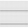 Postes de cerca Manual 88 pcs Gris 140 cm Acero