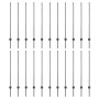 Postes de cerca Manual 44 pcs Gris 160 cm Acero