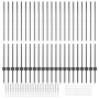 Postes de cerca Manual 44 pcs Gris 160 cm Acero
