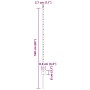 Postes de cerca Manual 44 pcs Gris 160 cm Acero