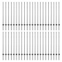 Postes de cerca Manual 88 pcs Gris 160 cm Acero