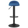 Taburete de cocina de terciopelo azul