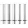 Postes de cerca Manual 44 pcs Gris 180 cm Acero