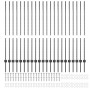 Postes de cerca Manual 44 pcs Gris 180 cm Acero