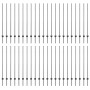 Postes de cerca Manual 88 pcs Gris 180 cm Acero