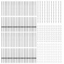 Postes de cerca Manual 88 pcs Gris 180 cm Acero