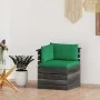 Corner sofa made of garden pallets with pine wood cushions by vidaXL, Modular outdoor sofas - Ref: Foro24-3061652, Price: 103...