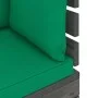 Corner sofa made of garden pallets with pine wood cushions by vidaXL, Modular outdoor sofas - Ref: Foro24-3061652, Price: 103...