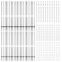 Postes de cerca Manual 88 pcs Gris 200 cm Acero
