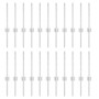 Postes de cerca Manual 22 pcs Plateado 80 cm Acero