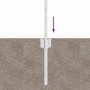 Postes de cerca Manual 22 pcs Plateado 80 cm Acero