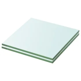 Shelves 2 units transparent glass panel 20x15 cm by vidaXL, Shelves and shelves - Ref: Foro24-3051543, Price: 21,44 €, Discou...