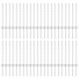 Postes de cerca Manual 44 pcs Plateado 100 cm Acero