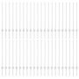 Postes de cerca Manual 88 pcs Plateado 140 cm Acero