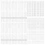 Postes de cerca Manual 88 pcs Plateado 140 cm Acero