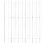 Postes de cerca Manual 44 pcs Plateado 160 cm Acero