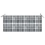 Batavia bench solid teak wood and gray checkered cushion 120 cm by vidaXL, garden benches - Ref: Foro24-3062168, Price: 224,5...