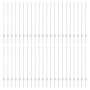 Postes de cerca Manual 88 pcs Plateado 160 cm Acero