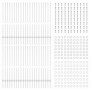 Postes de cerca Manual 88 pcs Plateado 160 cm Acero