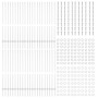 Postes de cerca Manual 88 pcs Plateado 180 cm Acero