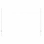 Postes de cerca Manual 44 pcs Plateado 200 cm Acero