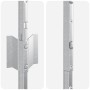 Postes de cerca Manual 88 pcs Plateado 200 cm Acero