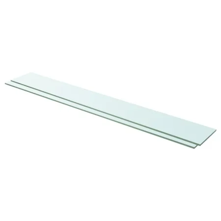 Shelves 2 units transparent glass panel 110x15 cm by vidaXL, Shelves and shelves - Ref: Foro24-3051588, Price: 36,42 €, Disco...