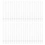 Postes de cerca Manual 88 pcs Plateado 200 cm Acero