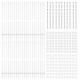 Postes de cerca Manual 88 pcs Plateado 200 cm Acero