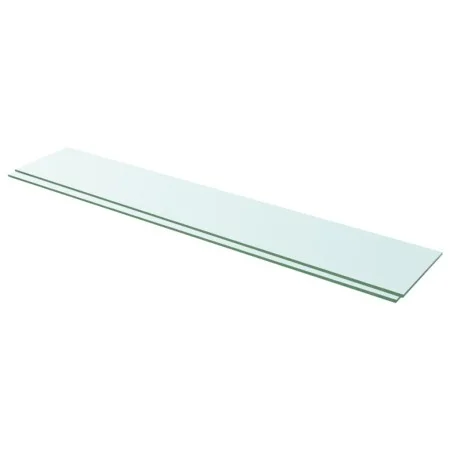 Shelves 2 units transparent glass panel 110x20 cm by vidaXL, Shelves and shelves - Ref: Foro24-3051589, Price: 37,61 €, Disco...