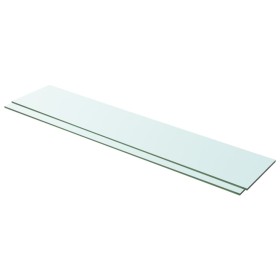 Shelves 2 units transparent glass panel 100x20 cm by vidaXL, Shelves and shelves - Ref: Foro24-3051584, Price: 39,26 €, Disco...