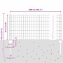 Reja con postes Verde 0.6 x 10 m Acero