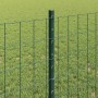 Reja con postes Verde 0.8 x 10 m Acero