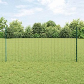 Reja con postes Verde 1.2 x 10 m Acero