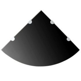 Corner shelves 2 pcs chrome supports black glass 45x45 cm by vidaXL, Shelves and shelves - Ref: Foro24-3051597, Price: 55,30 ...