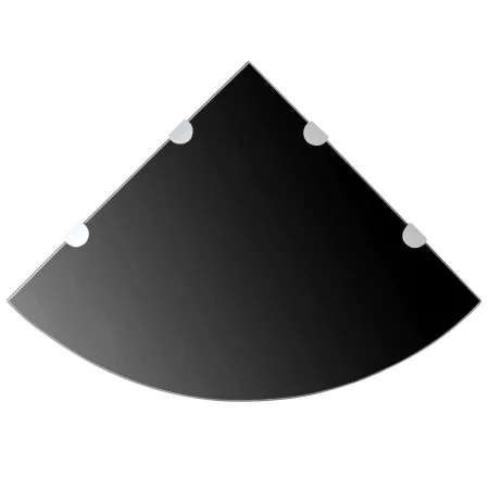Corner shelves 2 pcs chrome supports black glass 45x45 cm by vidaXL, Shelves and shelves - Ref: Foro24-3051597, Price: 54,24 ...
