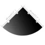 Corner shelves 2 pcs chrome supports black glass 45x45 cm by vidaXL, Shelves and shelves - Ref: Foro24-3051597, Price: 54,24 ...