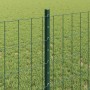 Reja con postes Verde 0.8 x 10 m Acero